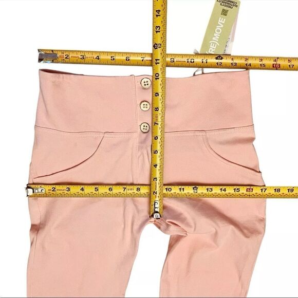 NEW Freddy Italian Crop Peach Pants Limited Edition High Waist 3/Buttons/Zip 8 - Picture 8 of 14